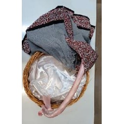 FALDA REGIONAL GRIS FLORES T-6