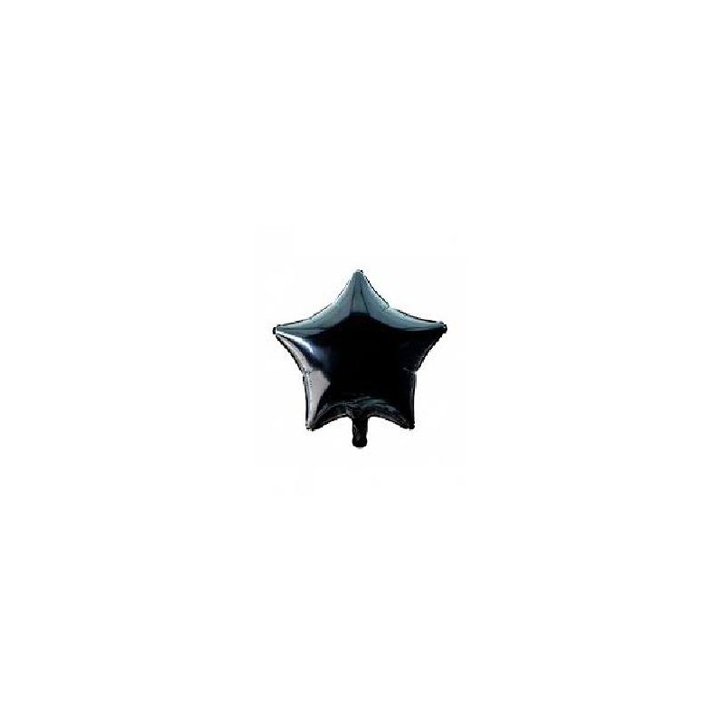 -GLOBO MYLAR ESTRELLA NEGRO 50 CM