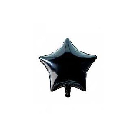 -GLOBO MYLAR ESTRELLA NEGRO 50 CM