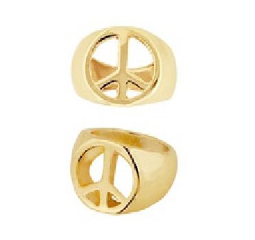 -ANILLO PAZ Y AMOR DORADO