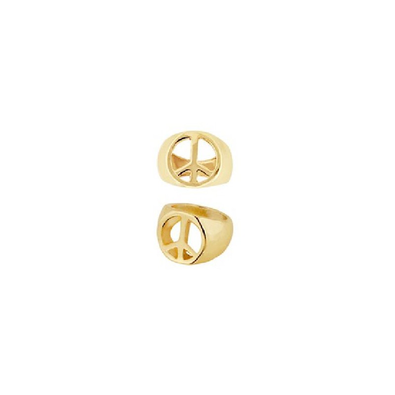 -ANILLO PAZ Y AMOR DORADO