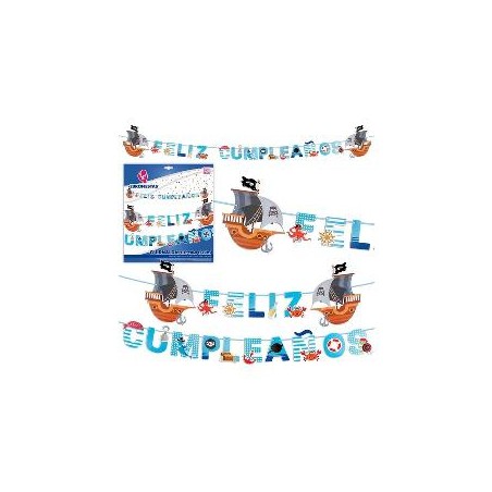 -GUIRNALDA FELIZ CUMPLEAÑOS PIRATAS