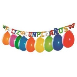 -GUIRNALDA GLOBOS "FELIZ CUMPLEAÑOS"