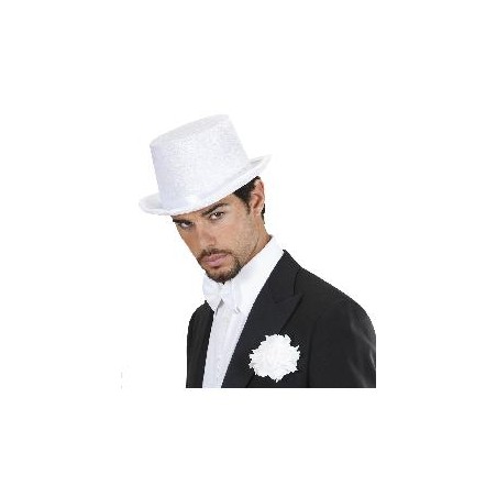 -SOMBRERO BLANCO TERCIOPELO