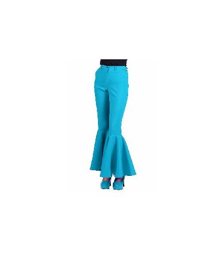 -PANTALON AÑOS 70 ACAMPANADO AZUL XXS