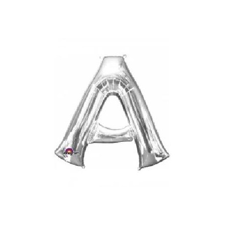 -GLOBO FOIL PLATA LETRA ´´A´´ 86 CM