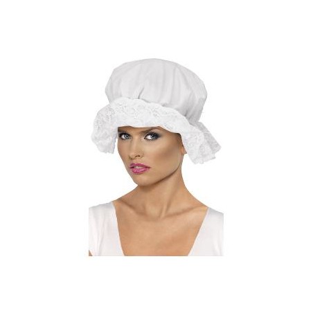 -GORRO CON VOLANTES Y PUNTILLA ABUELA