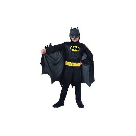 -DISFRAZ BATMAN MUSCULOSO NEGRO 8-10