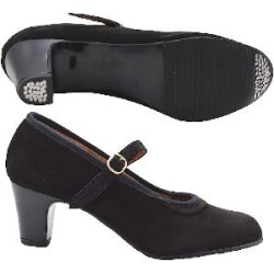 -ZAPATO FLAMENCO NEGRO HEBILLA-CLAVO 37