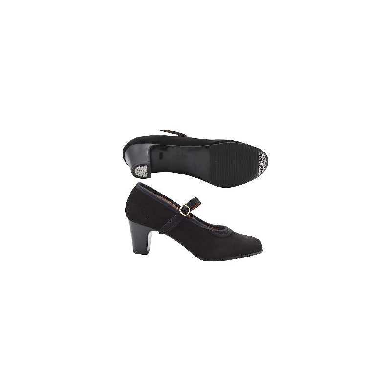 -ZAPATO FLAMENCO NEGRO HEBILLA-CLAVO 37