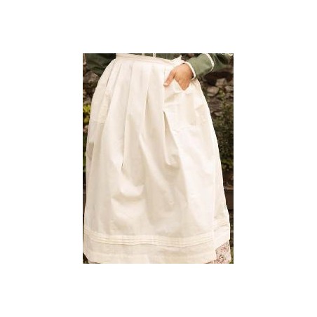 -DELANTAL REGIONAL LINO BLANCO P