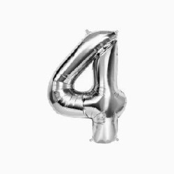 -GLOBO FOIL PLATA METALIZADO Nº 4