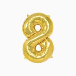 -GLOBO FOIL ORO METALIZADO Nº 8