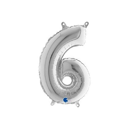 -GLOBO FOIL PLATA Nº6