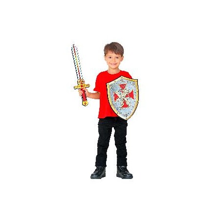 SET ESPADA Y ESCUDO PIRATA GOMA EVA 52 CM.