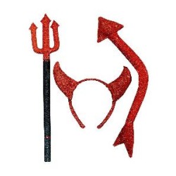 -SET  DIABLO 3 PIEZAS LENTEJUELAS