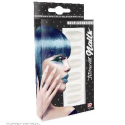 -SET UÑAS BLANCAS IRISDESCENTE