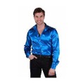 -CAMISA SATIN AZUL XS