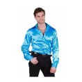 -CAMISA SATINADA AZUL CELESTE S