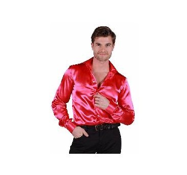 -CAMISA SATINADA FUCSIA  XS