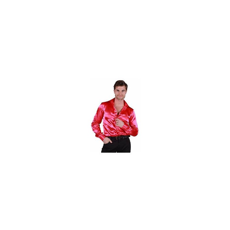 -CAMISA SATINADA FUCSIA  XS
