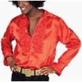 -CAMISA NARANJA SATEN DISCO S
