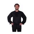 -CAMISA NEGRA CON CHORRERA PIRATA- EDAD MEDIA XS