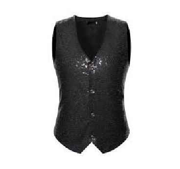 -CHALECO NEGRO DE LENTEJUELAS 36