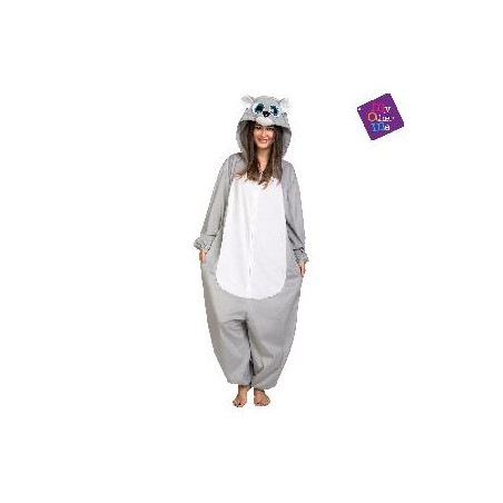 -DISFRAZ OSO GRIS OJOS GRANDES 10-12