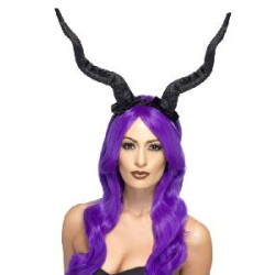 -DIADEMAS CON CUERNO DEMONIO ADULTO