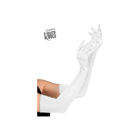 -GUANTES BLANCOS 60 CM