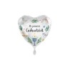 -GLOBO FOIL "MI PRIMERA COMUNION" CORAZON 43 CM