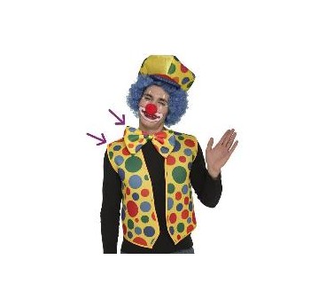 -KIT CHALECO Y PAJARITA PAYASO