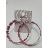 PENDIENTES ARO METAL ROSA PALO