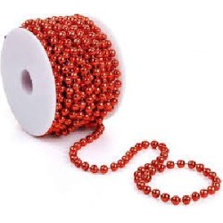 -CADENA DE BOLAS ROJA NAVIDEÑAS