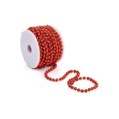 -CADENA DE BOLAS ROJA NAVIDEÑAS