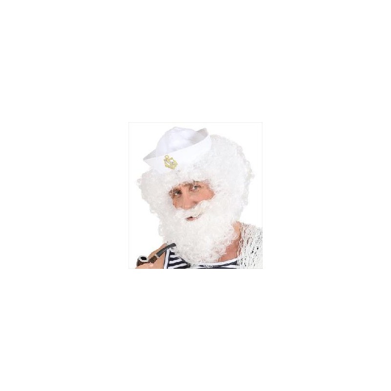 -PELUCA Y BARBA BLANCA