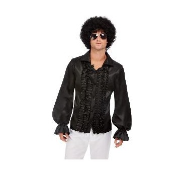 CAMISA CON VOLANTES AÑOS 60 XL