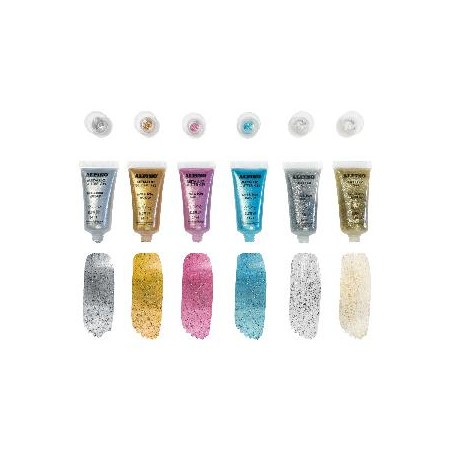 -TUBO MAQUILLAJE GEL METALICO PLATA