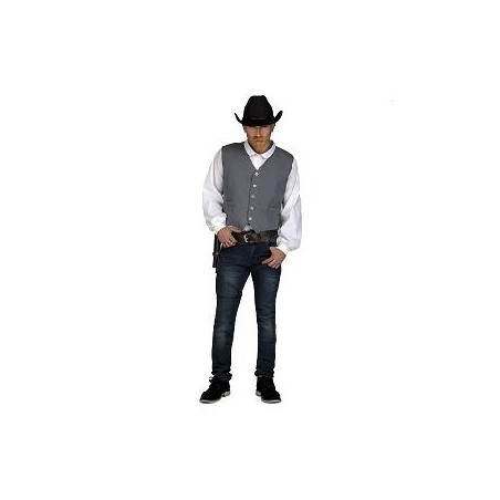 CHALECO GRIS VAQUERO ML