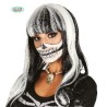 -PELUCA MELENA BLANCA Y NEGRA