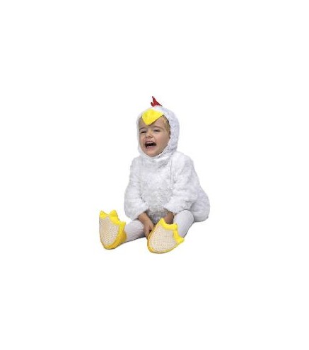 -DISFRAZ POLLITO BLANCO PELUCHE 5-6