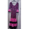 -VESTIDO FLAMENCA NEGRO Y ROSA S