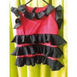 -VESTIDO BEBE FLAMENCA VOLANTES 18 MESES
