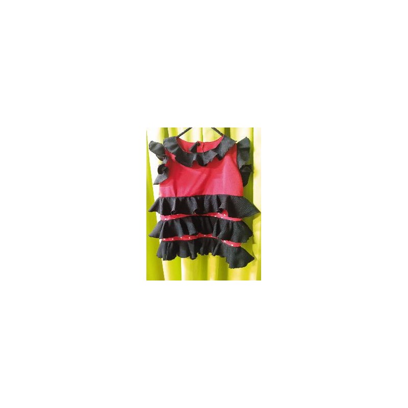 -VESTIDO BEBE FLAMENCA VOLANTES 18 MESES
