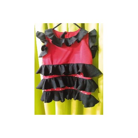 -VESTIDO BEBE FLAMENCA VOLANTES 18 MESES