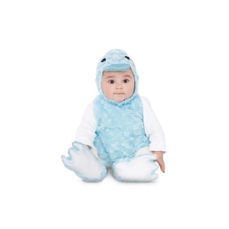 -DISFRAZ PATITO PELUCHE AZUL 0-6 MESES