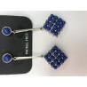 PENDIENTE ROMBOS AZULES