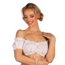 -BLUSA TOP BLANCA TIROLESA 36