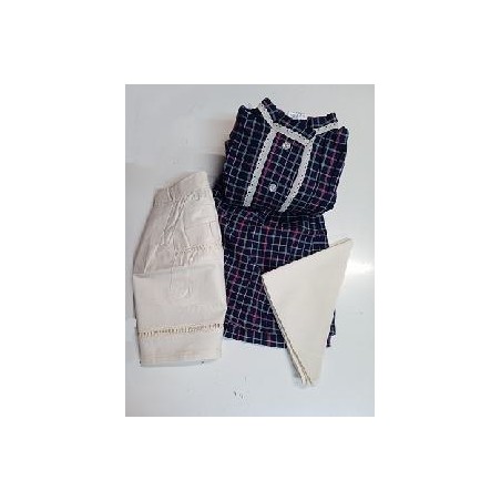 -TRAJE NESKA AZUL RAYAS BLANCAS 00